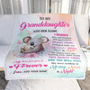 Personalized To My Granddaughter Gifts From Grandma Blanket Koala Letter I Hugged This Gifts For Granddaughter Birthday Graduation Christmas Fleece Blanket | siriusteestore