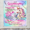 Personalized To My Granddaughter Gifts From Grandma Blanket Unicorn Letter I Hugged This Gifts For Granddaughter Birthday Graduation Christmas Fleece Blanket | siriusteestore