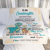 Personalized To My Granddaughter Gifts From Grandma Grandpa Blanket Dinosaur Letter I Hugged This Gifts For Granddaughter Birthday Christmas Fleece Blanket | siriusteestore