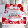 Personalized To My Granddaughter Gifts From Grandma Grandpa Blanket Rose Flower Anniversary Birthday Gifts Granddaughter Graduation Christmas Fleece Blanket | siriusteestore