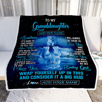 Personalized To My Granddaughter Gifts From Grandma Grandpa Blanket Sometimes Lion Granddaughter Birthday Gifts Graduation Christmas Customized Fleece Blanket | siriusteestore