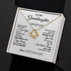 Love Knot Necklace 18K Yellow Gold Finish | 2 | Personalized To My Granddaughter Gifts From Grandma Necklace I Love You Thoughtful Keepsake Gift Granddaughter Birthday Christmas Custom Gift Box Message Card | https://siriusteestore.