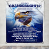 Personalized To My Granddaughter Gifts From Grandma Papa Blanket Don't Give Up Eagle Gifts For Granddaughter Birthday Graduation Christmas Fleece Blanket | siriusteestore