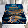 Personalized To My Granddaughter Gifts From Grandma Papa Blanket Don't Give Up Tiger Gifts For Granddaughter Birthday Graduation Christmas Fleece Blanket | siriusteestore