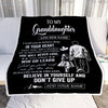 Personalized To My Granddaughter Gifts From Grandpa Papa Blanket Don't Give Up Grandpa Gifts For Granddaughter Birthday Graduation Christmas Fleece Blanket | siriusteestore