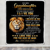 Personalized To My Granddaughter Gifts From Grandpa Papa Blanket Old Lion Love You Granddaughter Birthday Gifts Graduation Christmas Custom Fleece Blanket | siriusteestore