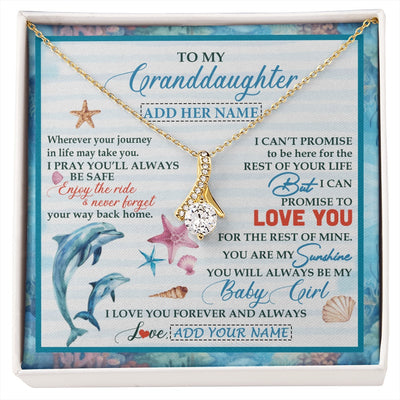 Alluring Beauty Necklace 18K Yellow Gold Finish | 1 | Personalized To My Granddaughter Gifts Necklace Dolphin From Grandma My Sunshine For Jewelry Granddaughter Birthday Gift Christmas Custom Gift Box Message Card | https://siriusteestore.