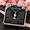 Alluring Beauty Necklace 14K White Gold Finish | 2 | Personalized To My Granddaughter Gifts Necklace From Grandma Grandpa Love Precious Granddaughter Birthday Graduation Christmas Customized Gift Box Message Card | siriusteestore
