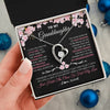 Forever Love Necklace 14K White Gold Finish | 2 | Personalized To My Granddaughter Gifts Necklace From Grandma Grandpa Love Precious Granddaughter Birthday Graduation Christmas Customized Gift Box Message Card | siriusteestore