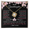 Love Knot Necklace 18K Yellow Gold Finish | 1 | Personalized To My Granddaughter Gifts Necklace From Grandma Grandpa Love Precious Granddaughter Birthday Graduation Christmas Customized Gift Box Message Card | siriusteestore