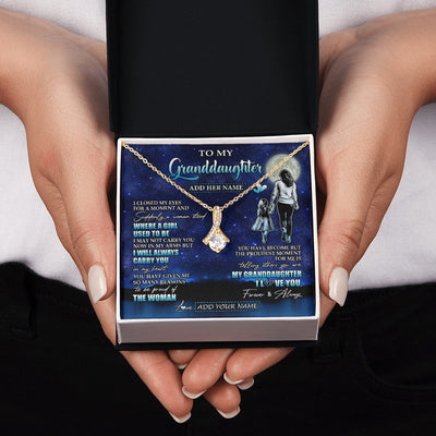 Alluring Beauty Necklace 18K Yellow Gold Finish | 2 | Personalized To My Granddaughter Gifts Necklace From Grandma I Closed My Eyes For A Moment Granddaughter Birthday Graduation Christmas Gift Box Message Card | siriusteestore.myshopify