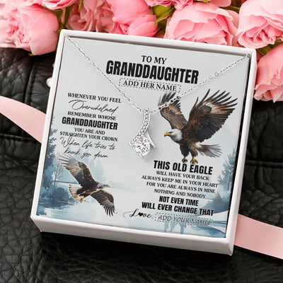 Alluring Beauty Necklace 14K White Gold Finish | 2 | Personalized To My Granddaughter Gifts Necklace From Grandma Whenever Eagle Unique Birthday Gifts For Granddaughter Christmas Jewelry Gift Box Message Card | https://siriusteestore.