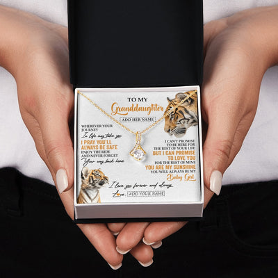 Alluring Beauty Necklace 18K Yellow Gold Finish | 2 | Personalized To My Granddaughter Gifts Necklace From Grandma Wherever Your Journey In Life Tiger Granddaughter Birthday Gifts Custom Gift Box Message Card | https://siriusteestore.