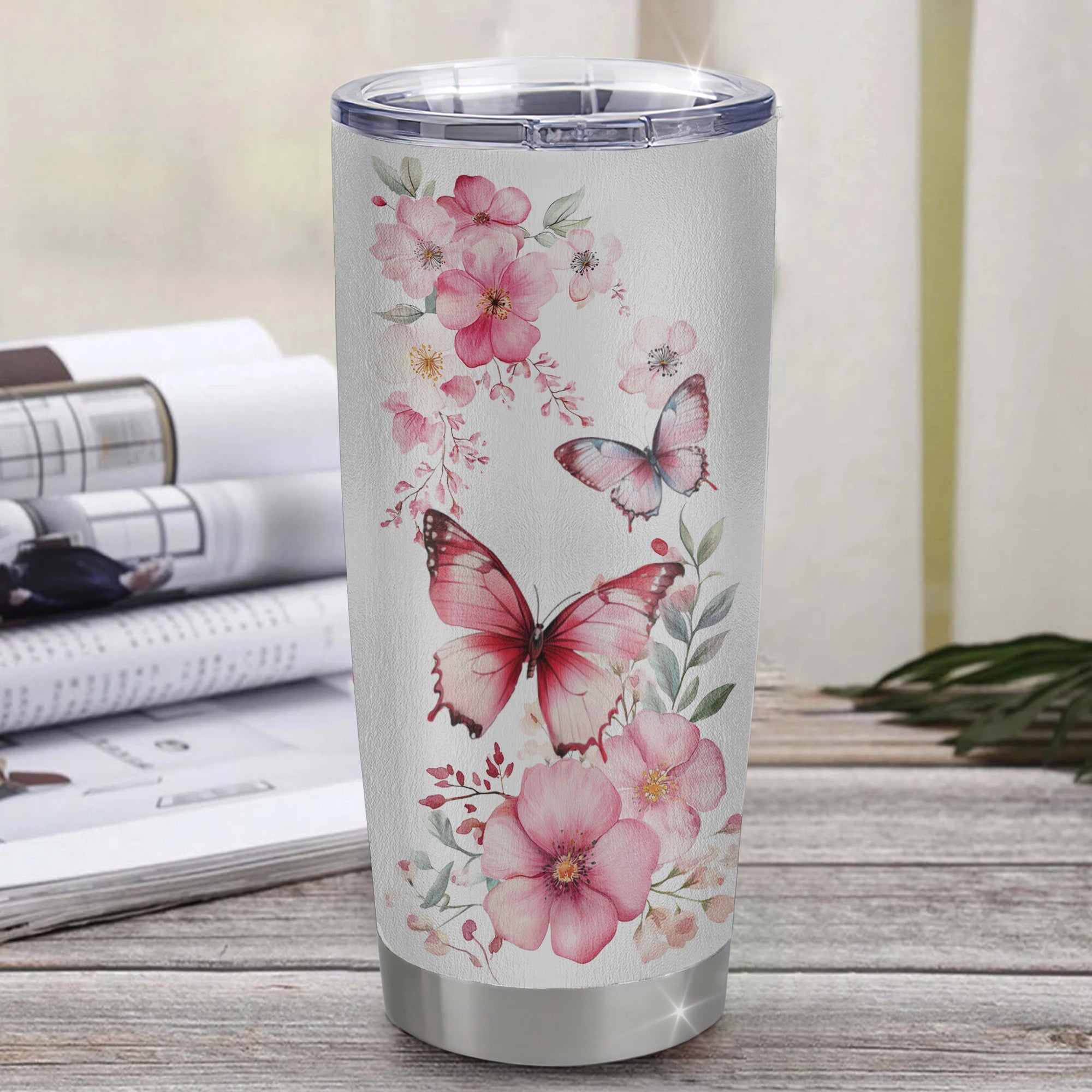 Personalized To My Granddaughter Gifts Tumbler From Grandma Butterfly My Only Wish For You Granddaughter Birthday Gifts Graduation Christmas Custom Stainless Steel Mug | siriusteestore