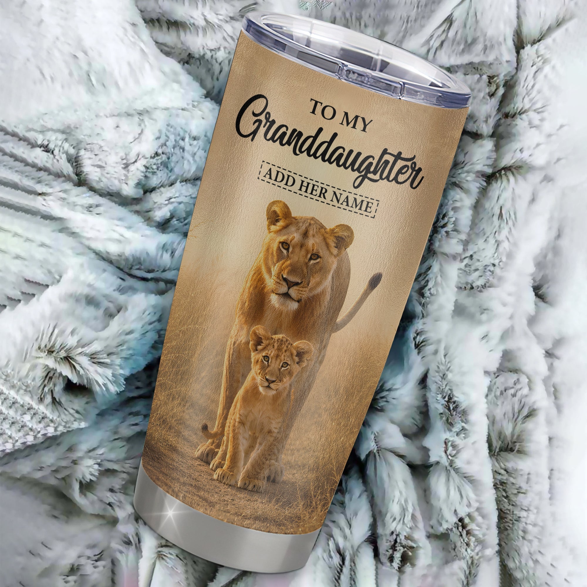 Personalized To My Granddaughter Gifts Tumbler From Grandma Nana Always Remember Lion Gifts For Granddaughter Birthday Graduation Christmas Custom Stainless Steel Mug | siriusteestore