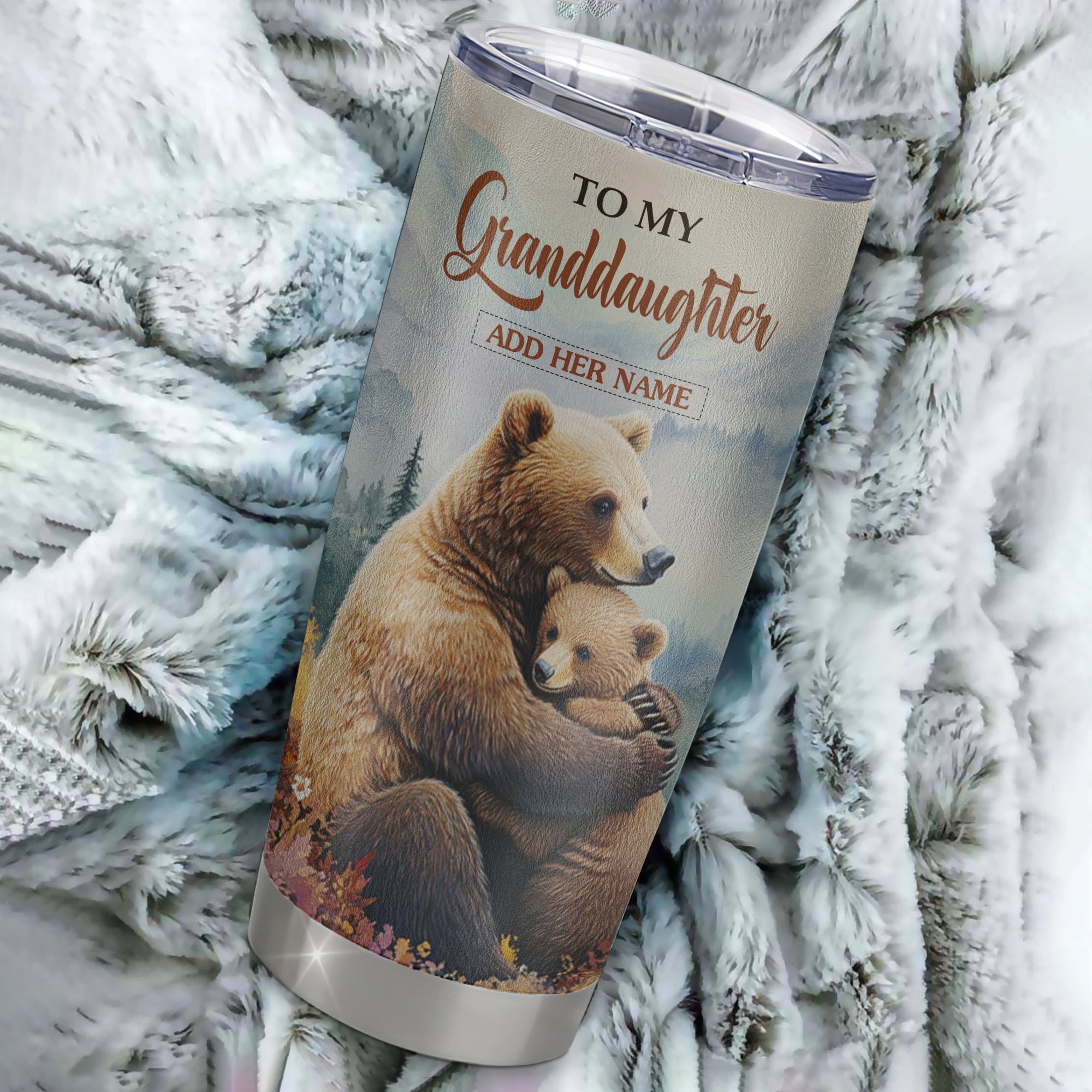 Personalized To My Granddaughter Gifts Tumbler From Grandma Whenever Bear Unique Birthday Gifts For Granddaughter Graduation Christmas Stainless Steel Cup Travel Mug | siriusteestore
