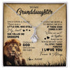 Alluring Beauty Necklace | Personalized To My Granddaughter Lion Necklace From Grandpa I'll Stay There Forever Grandchild Birthday Graduation Christmas Customized Gift Box Message Card | siriusteestore