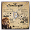 Forever Love Necklace | Personalized To My Granddaughter Lion Necklace From Grandpa I'll Stay There Forever Grandchild Birthday Graduation Christmas Customized Gift Box Message Card | siriusteestore