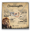 Interlocking Hearts Necklace | Personalized To My Granddaughter Lion Necklace From Grandpa I'll Stay There Forever Grandchild Birthday Graduation Christmas Customized Gift Box Message Card | siriusteestore