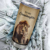 Personalized To My Granddaughter Lion Tumbler From Grandpa Stainless Steel Cup I'll Stay There Forever Granddaughter Birthday Graduation Christmas Travel Mug | siriusteestore