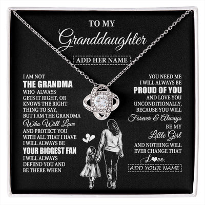 Love Knot Necklace 14K White Gold Finish | 1 | Personalized To My Granddaughter Necklace From Grandma Biggest Fan Birthday Gifts For Granddaughter From Grandparents Christmas Custom Gift Box Message Card | siriusteestore.myshopify