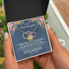 Love Knot Necklace 18K Yellow Gold Finish | Personalized To My Granddaughter Necklace From Grandma Grandpa I Love You Now And Forever Jewelry For Granddaughter Birthday Christmas Customized Message Card | siriusteestore