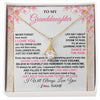 Alluring Beauty Necklace 18K Yellow Gold Finish | 1 | Personalized To My Granddaughter Necklace From Grandma Grandpa Inspirational I Love You Granddaughter Birthday Graduation Customized Gift Box Message Card | siriusteestore
