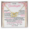 Interlocking Hearts Necklace 18K Yellow Gold Finish | 1 | Personalized To My Granddaughter Necklace From Grandma Grandpa Inspirational I Love You Granddaughter Birthday Graduation Customized Gift Box Message Card | siriusteestore