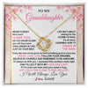 Love Knot Necklace 18K Yellow Gold Finish | 1 | Personalized To My Granddaughter Necklace From Grandma Grandpa Inspirational I Love You Granddaughter Birthday Graduation Customized Gift Box Message Card | siriusteestore