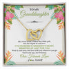 Interlocking Hearts Necklace 18K Yellow Gold Finish | 1 | Personalized To My Granddaughter Necklace From Grandma Grandpa My Sweet Heart Birthday Gift For Granddaughter Christmas Customized Gift Box Message Card | siriusteestore