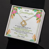 Love Knot Necklace 18K Yellow Gold Finish | 2 | Personalized To My Granddaughter Necklace From Grandma Grandpa My Sweet Heart Birthday Gift For Granddaughter Christmas Customized Gift Box Message Card | siriusteestore