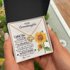 Love Knot Necklace 18K Yellow Gold Finish | 2 | Personalized To My Granddaughter Necklace From Grandma Nana Sunflower Wood Laugh Love Live Granddaughter Birthday Christmas Customized Gift Box Message Card | siriusteestore