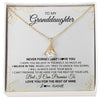 Alluring Beauty Necklace 18K Yellow Gold Finish | 1 | Personalized To My Granddaughter Necklace From Grandma Never Forget That I Love You Granddaughter Birthday Christmas Customized Gift Box Message Card | siriusteestore
