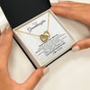 Interlocking Hearts Necklace 18K Yellow Gold Finish | 2 | Personalized To My Granddaughter Necklace From Grandma Never Forget That I Love You Granddaughter Birthday Christmas Customized Gift Box Message Card | siriusteestore