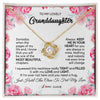Love Knot Necklace 18K Yellow Gold Finish | 1 | Personalized To My Granddaughter Necklace From Grandma Papa Always Keep Me in Your Heart Granddaughter Birthday Christmas Customized Gift Box Message Card | siriusteestore