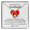 Forever Love Necklace 18K Yellow Gold Finish | 1 | Personalized To My Granddaughter Necklace From Grandma Papa I Squeezed This Necklace Granddaughter Birthday Christmas Customized Gift Box Message Card | siriusteestore