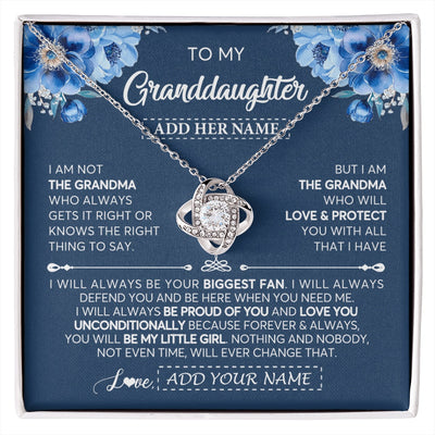 Love Knot Necklace 14K White Gold Finish | 1 | Personalized To My Granddaughter Necklace From Grandma Proud Of You Birthday Gifts For Granddaughter Jewelry Gifts Christmas Custom Gift Box Message Card | https://siriusteestore.