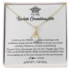Alluring Beauty Necklace 18K Yellow Gold Finish | Personalized To My Granddaughter Necklace From Grandma Straighten Your Crown Granddaughter Jewelry Birthday Christmas Customized Gift Box Message Card | siriusteestore