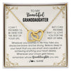 Interlocking Hearts Necklace 18K Yellow Gold Finish | 1 | Personalized To My Granddaughter Necklace From Grandma Wherever Your Journey in Life There Birthday Graduation Christmas Customized Gift Box Message Card | siriusteestore