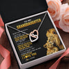 Interlocking Hearts Necklace Stainless Steel & Rose Gold Finish | 2 | Personalized To My Granddaughter Necklace From Grandpa Lion My Only Wish For You Granddaughter Birthday Graduation Christmas Customized Gift Box Message Card | siriusteestore