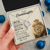 Forever Love Necklace 14K White Gold Finish | 2 | Personalized To My Granddaughter Necklace From Grandpa Papa This Old Lion Never Forget I Love You Jewelry Birthday Christmas Customized Gift Box Message Card | siriusteestore