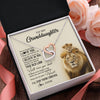 Interlocking Hearts Necklace Stainless Steel & Rose Gold Finish | 2 | Personalized To My Granddaughter Necklace From Grandpa Papa This Old Lion Never Forget I Love You Jewelry Birthday Christmas Customized Gift Box Message Card | siriusteestore