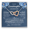 Interlocking Hearts Necklace Stainless Steel & Rose Gold Finish | 1 | Personalized To My Granddaughter Necklace From Grandpa Proud Of You Birthday Gifts For Granddaughter Jewelry Gifts Christmas Custom Gift Box Message Card | https://siriusteestore.