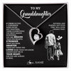 Forever Love Necklace 14K White Gold Finish | 1 | Personalized To My Granddaughter Necklace From Grandpa You Are Always In Mine Beautiful Granddaughter Birthday Graduation Christmas With Gift Box Message Card | siriusteestore