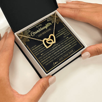 Interlocking Hearts Necklace 18K Yellow Gold Finish | 2 | Personalized To My Granddaughter Necklace From Grandpa Your Biggest Fan Birthday Gifts For Granddaughter Gifts Christmas Jewelry Custom Gift Box Message Card | siriusteestore.myshopify