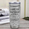 Personalized To My Granddaughter Tumbler From Grandma Gigi Stainless Steel Cup I Love You With All My Heart Granddaughter Birthday Christmas Travel Mug | siriusteestore