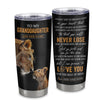 Personalized To My Granddaughter Tumbler From Grandma Gigi You Will Never Lose Lion Granddaughter Birthday Gifts Christmas Custom Stainless Steel Cup Travel Mug | siriusteestore
