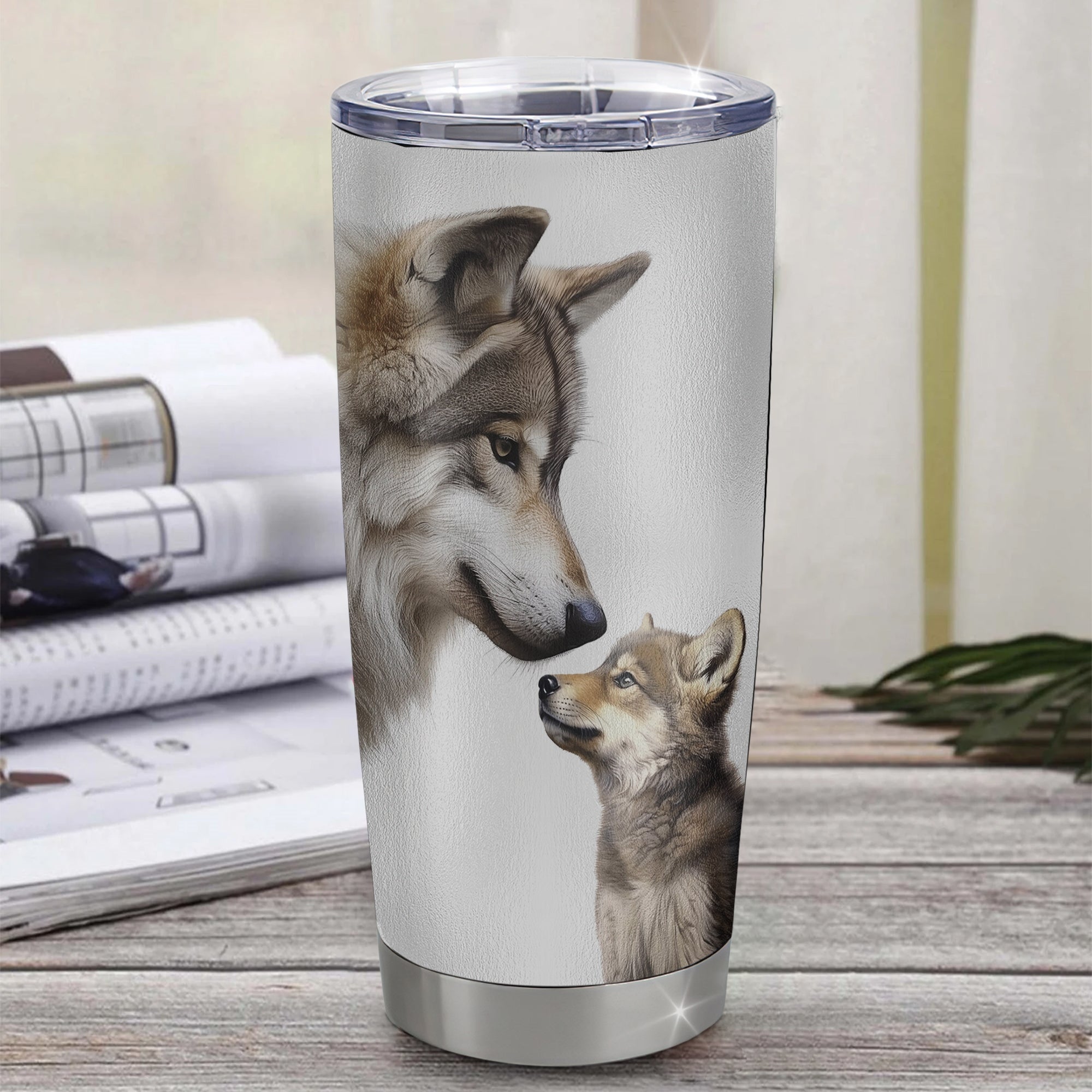 Personalized To My Granddaughter Tumbler From Grandma Grandpa Stainless Steel Cup This Old Wolf Love You Granddaughter Birthday Christmas Travel Mug | siriusteestore
