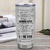 Personalized To My Granddaughter Tumbler From Grandma Grandpa You Will Never Lose White Tiger Granddaughter Birthday Gifts Christmas Custom Cup Travel Mug | siriusteestore