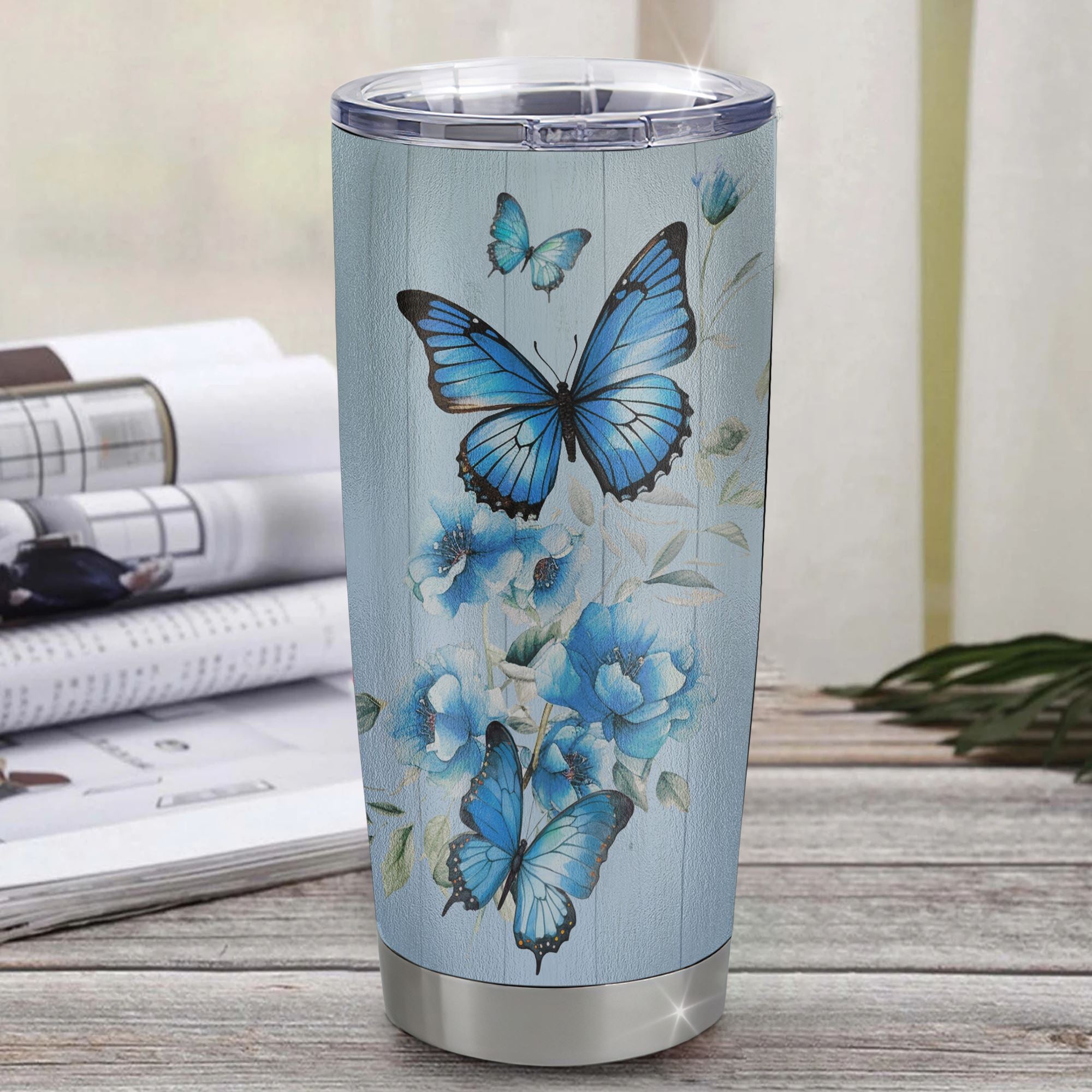 Personalized To My Granddaughter Tumbler From Grandma Stainless Steel Cup Bufterfly Never Forget That I Love You Granddaughter Birthday Christmas Travel Mug | siriusteestore